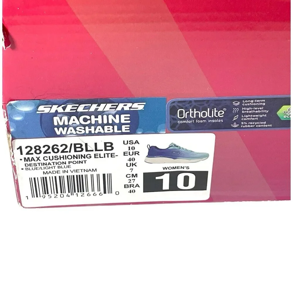 Skechers Max Cushioning Elite Destination Point Blue Women’s 10 w/ Box - Picture 2 of 10